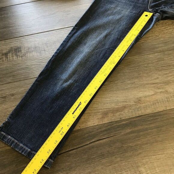 Cache Denim Womens Capri High Rise Rhinestone Denim Medium Wash Jeans 6 - Picture 10 of 12